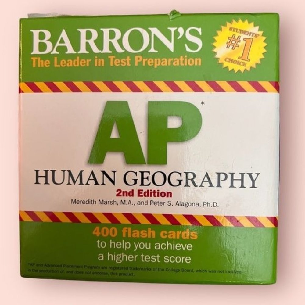 Barron's AP Human GEOGRAPHY Flash Cards 2nd Edition NEW